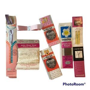 Sewing Notions Crafting Junk Drawer Talon Zipper Lace Ribbon Tracing Wheel